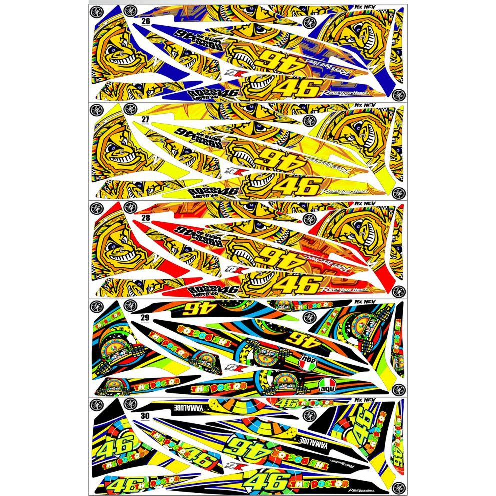 Sticker / Striping Variasi Jupiter Mx 135 New (V. ROSSI 46) f462