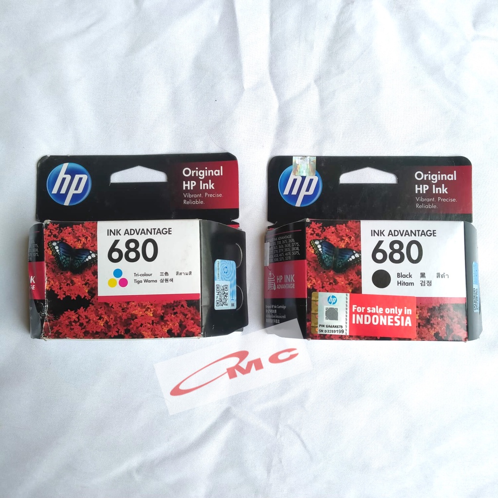 Tinta HP 680 Black &amp; Colour ORIGINAL (1 SET) Tinta HP