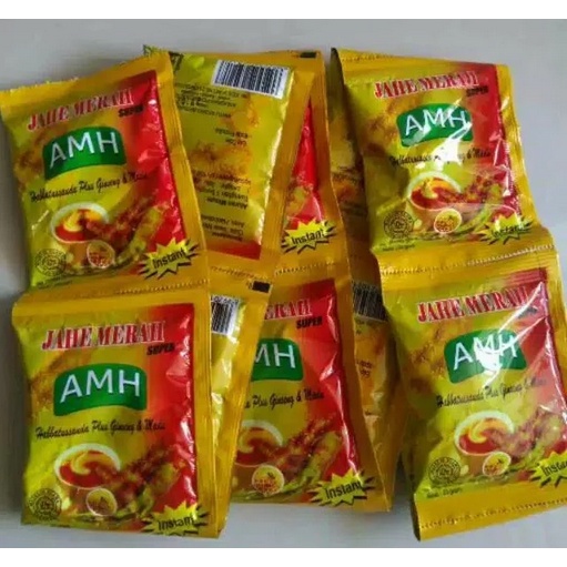 Jual Jahe Merah AMH Herbal Minuman sehat instant 1 renceng 12 pcs