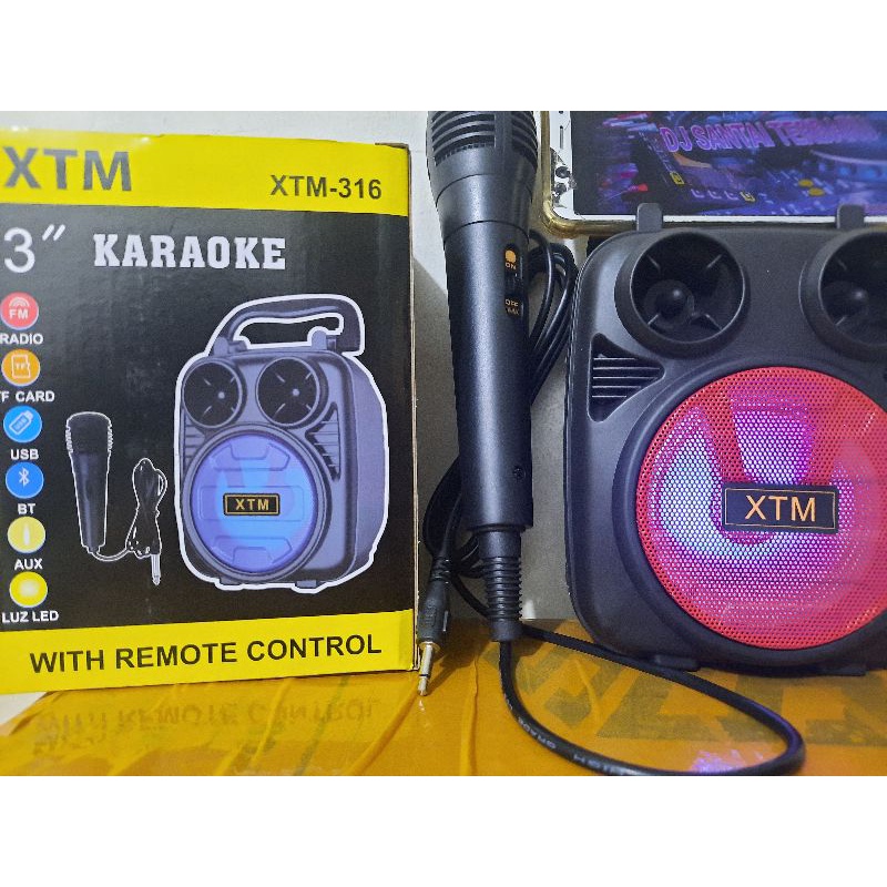 speaker bluetooth + mic karaoke XTM 316 speaker bluetooth karaoke