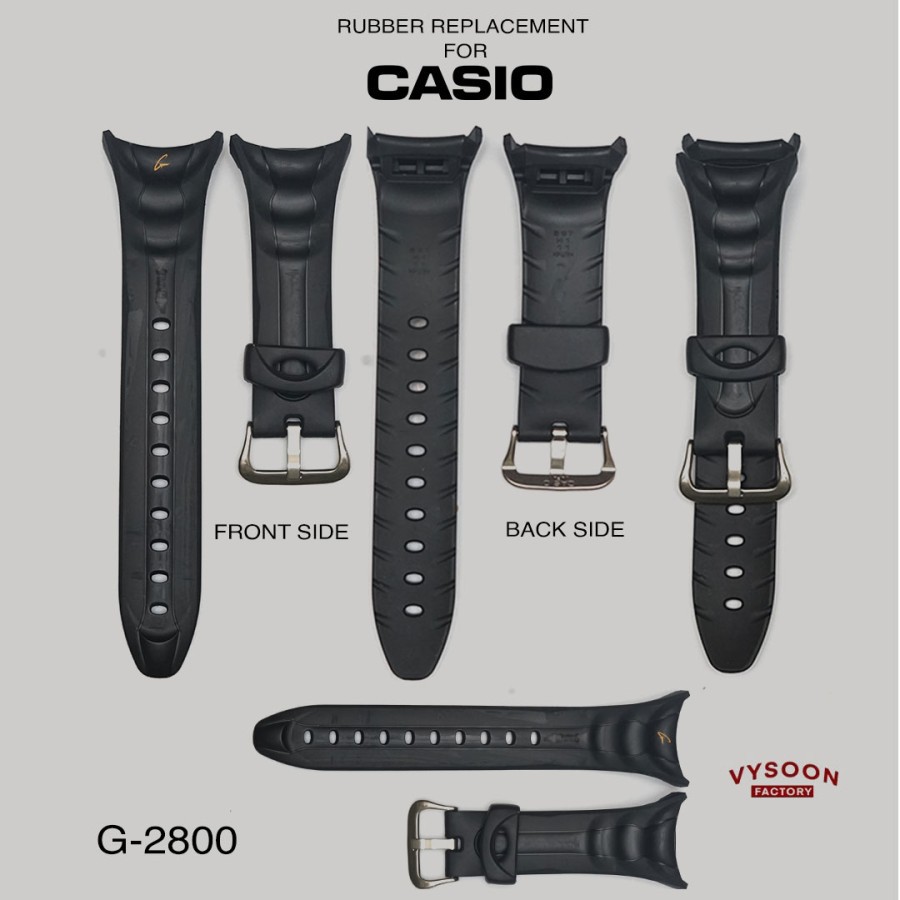 Strap Tali Karet Rubber Casio Original Pengganti G-2800 G2800 G 2800