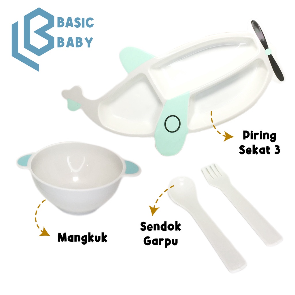 Basic Baby Complete Food Feeding Set - Peralatan Makan Lengkap