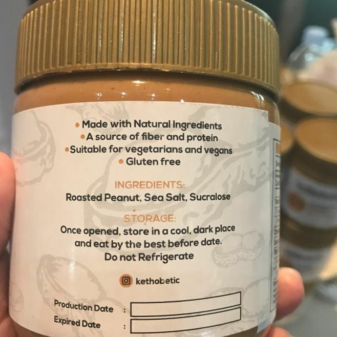 

305Y KETOBETIC CRUNCHY CHUNKY PEANUT BUTTER SUGAR FREE 0QE1