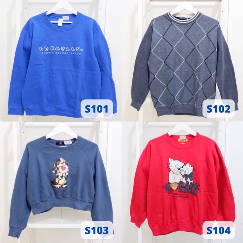 Crewneck Gemoy | CN Gemoy | Crewneck Murah | Second Branded Original | Preloved Gemoy Vintage Rare L