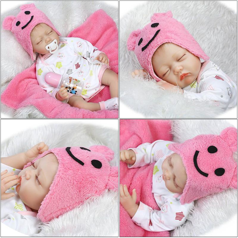 Mary 1set Anak Perempuan Untuk Boneka 55cm Pink Pakaian Anak Perempuan Mainan Kostum Bayi Newborn Mainan Topi Ni