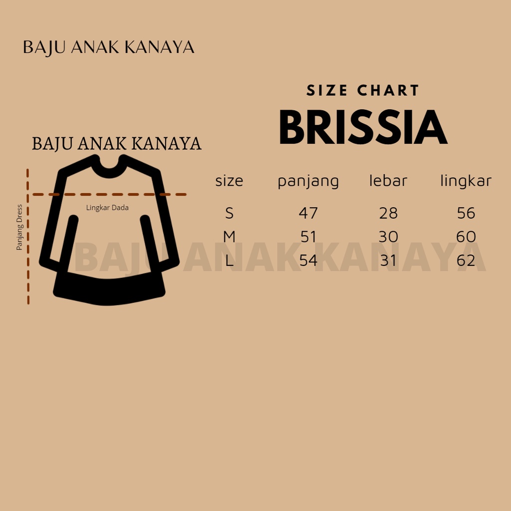 1-4TH DRESS ANAK PEREMPUAN BRISSIA DRESS ANAK TUNIK RAYON ANAK PEREMPUAN BY BAJUANAKKANAYA