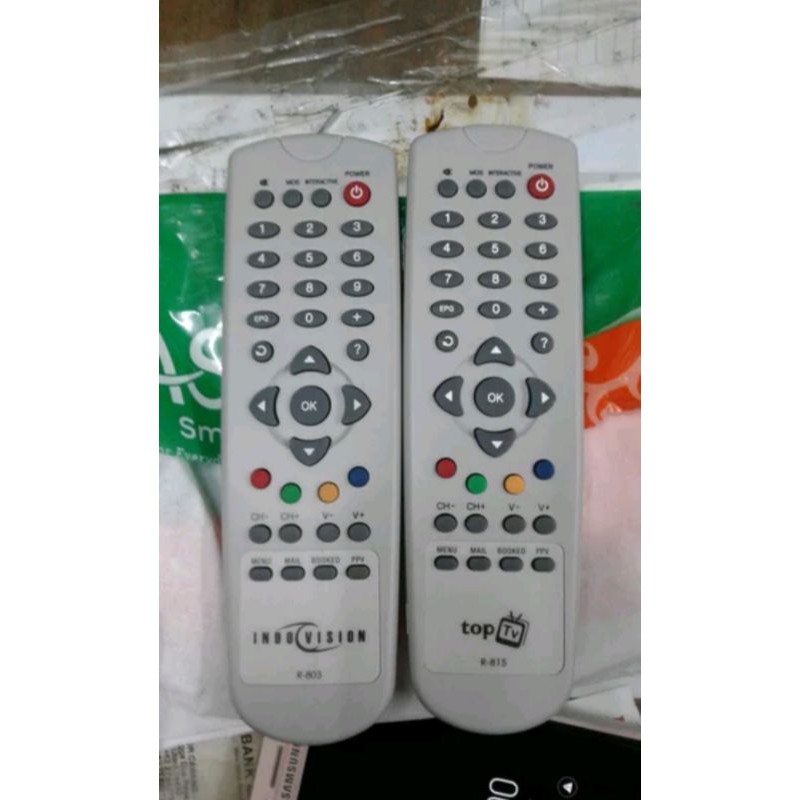 REMOTE REMOT RECEIVER PARABOLA TOP TV INDOVISIEN ORIGINAL ASLI