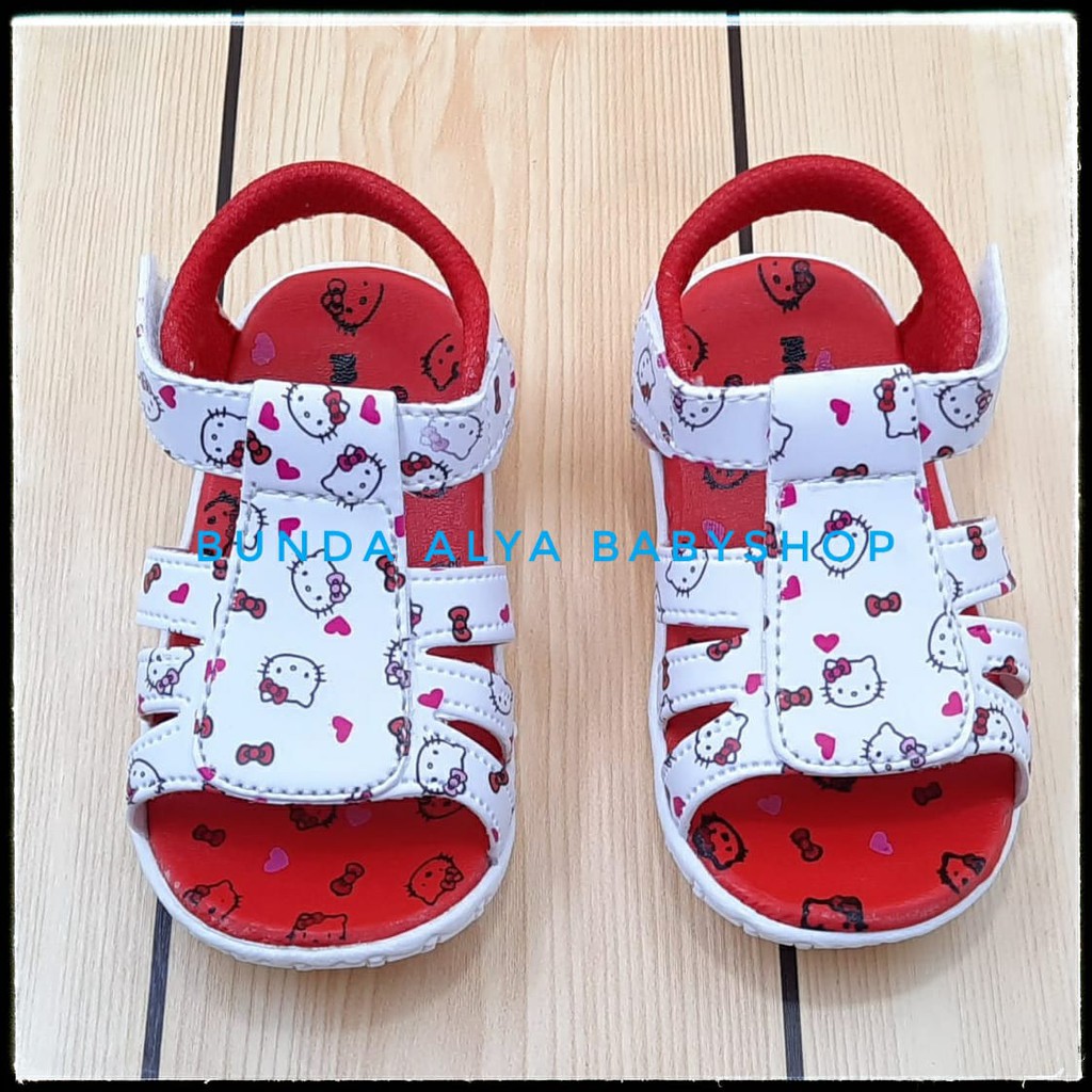 Sendal Anak Perempuan Usia 8 Bulan 1 2 Tahun Size 22 - 25 MERAH - Sepatu Sandal Anak Cewek Karet AntiSlip Alas Karet