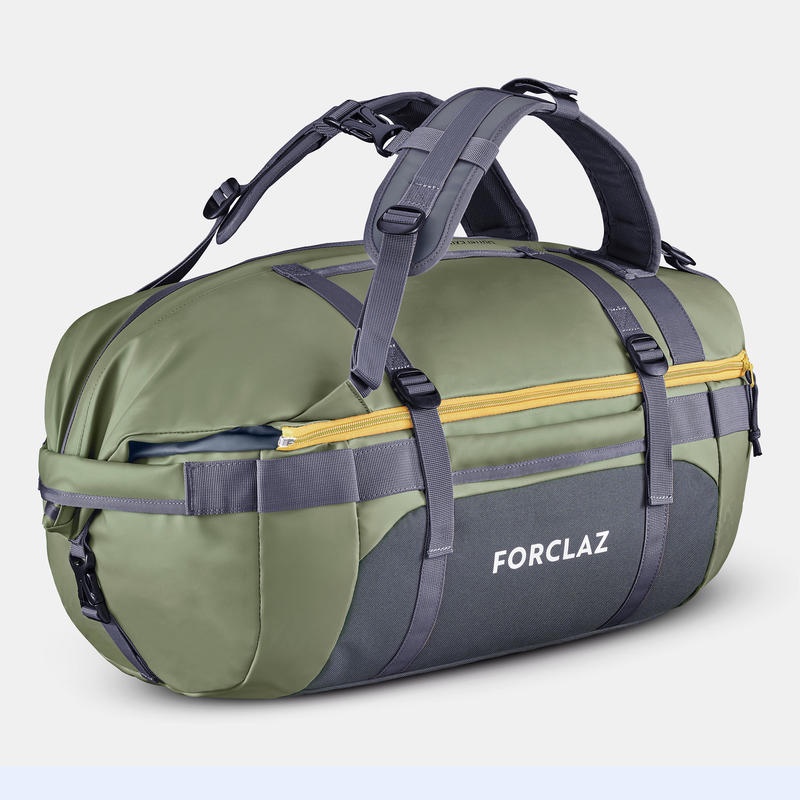 FORCLAZ Voyage Tas Gunung Extend 40-60 L Trekking Hiking Carry Bag - Khaki