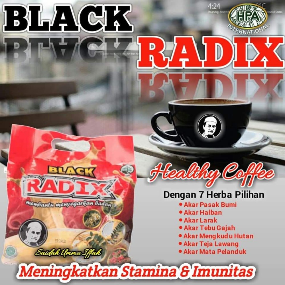 

Kopi Black Radix Isi 20 Sachet Pak Haji Jaminan Asli MENJAGA IMUN TUBUH