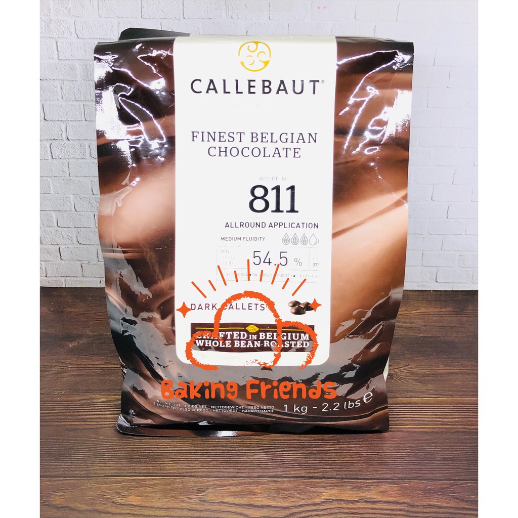 CALLEBAUT DARK CHOCOLATE 811 COUVERTURE 1KG/DARK CALLETS/CALLET/COKELAT LELEH 1KG