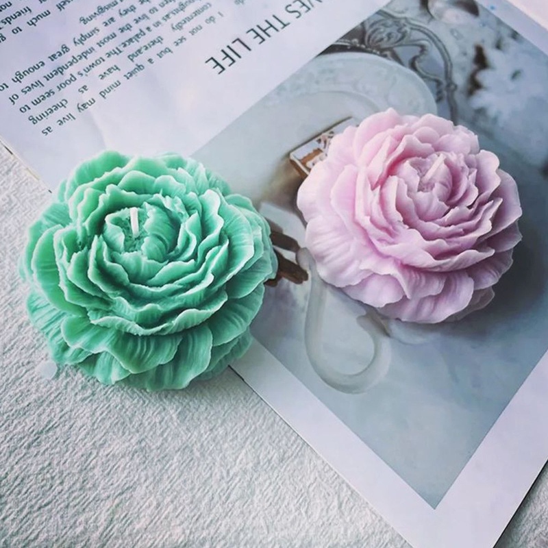 Siy Cetakan Sabun Bentuk Bunga Peony 3D Bahan Silikon