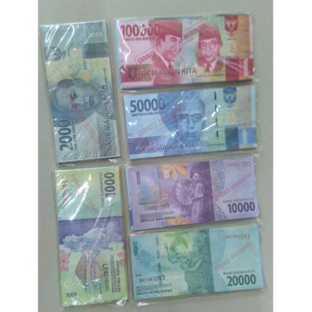 Uang mainan,order hari ini kirim hari ini juga dari 1000 sampai 100000  campur campur