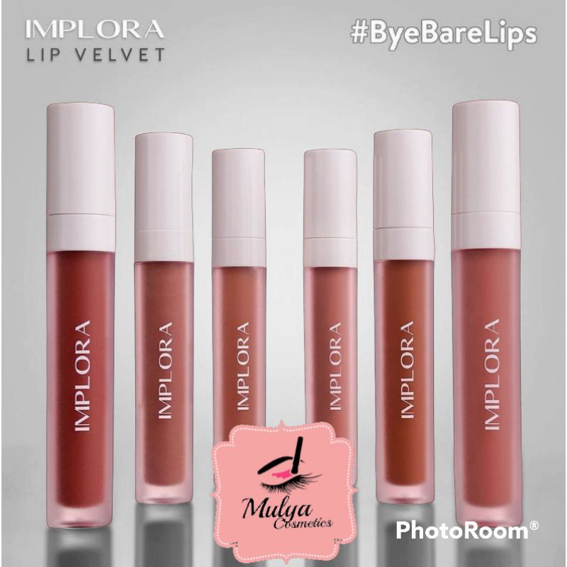 NEW IMPLORA LIP VELVET EDITION BYE BYE BARE LIPS 6 VARIAN WARNA