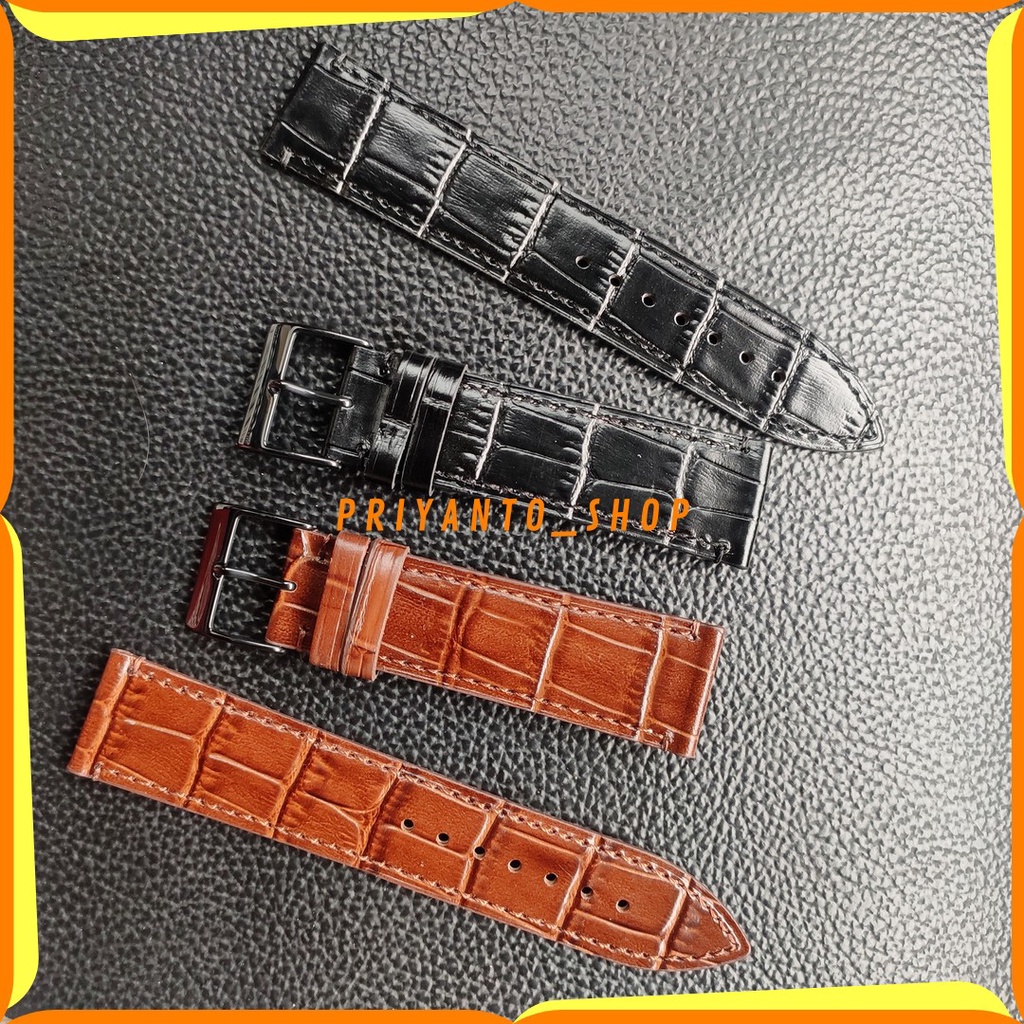 STRAP TALI KULIT JAM TANGAN TIPIS VICTORY 20MM 22MM