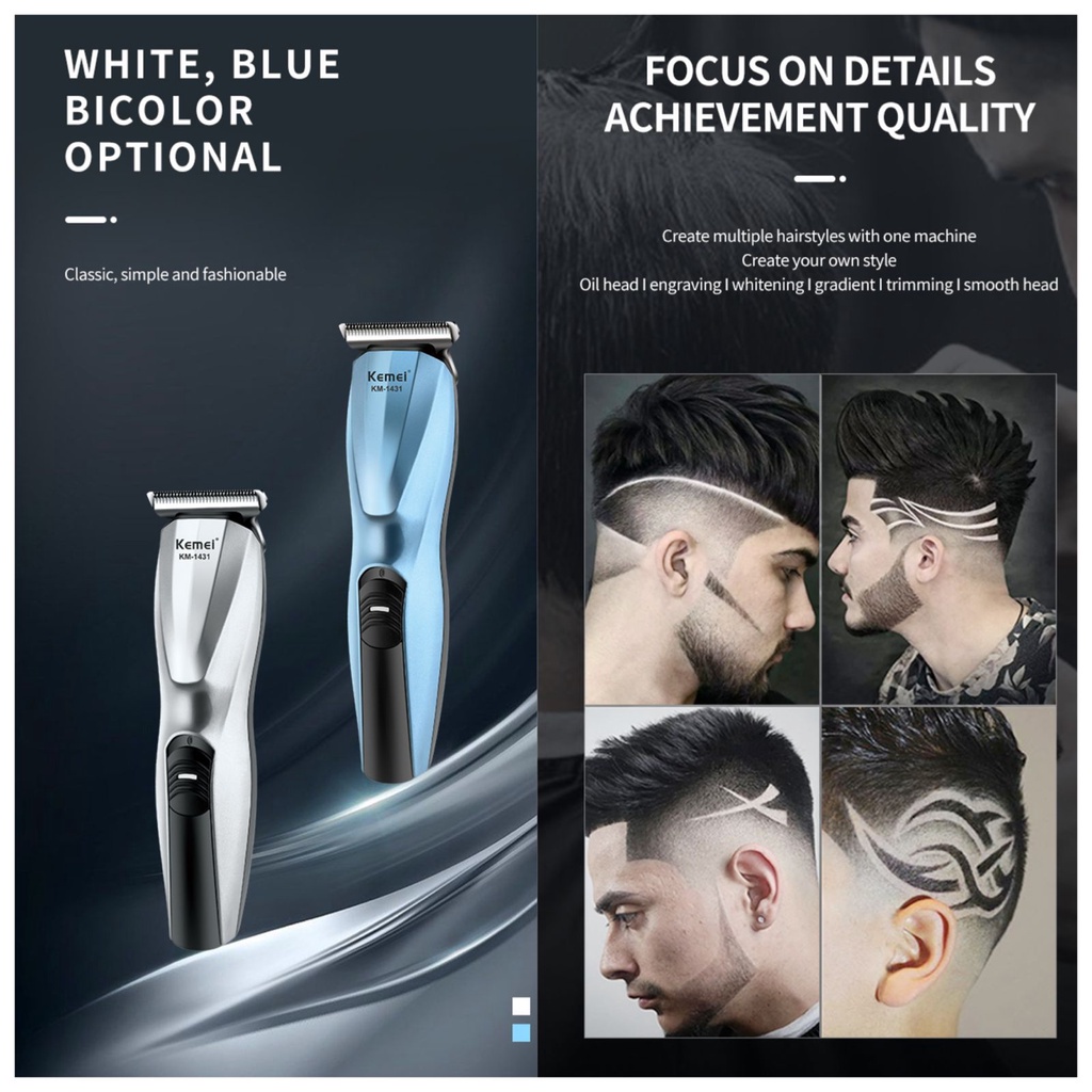 Original Kemei KM 1430 1431 Alat Cukur Rambut Hair Clipper Trimmer KM-1431 KM-1430