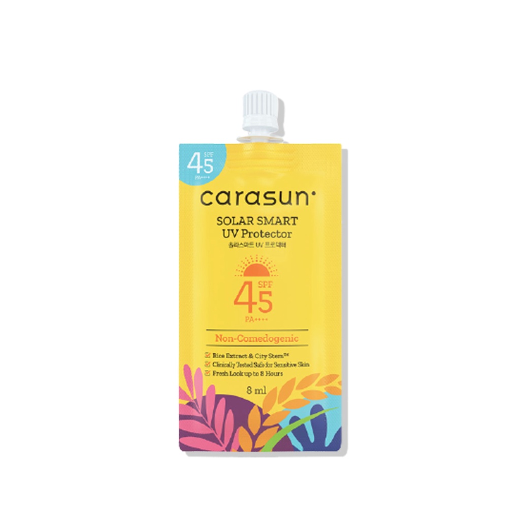 ❤ RATU ❤ Carasun Solar Smart UV Protector SPF 45++++ | Sunscreen 30ml | Sachet 8ml  (✔️BPOM)