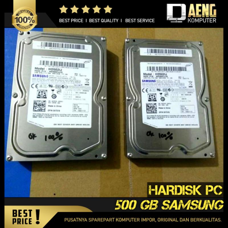HDD hardisk harddisk hard disk internal Pc 500GB Merk Samsung Rpm 7200 Murah Bonus kabel SATA