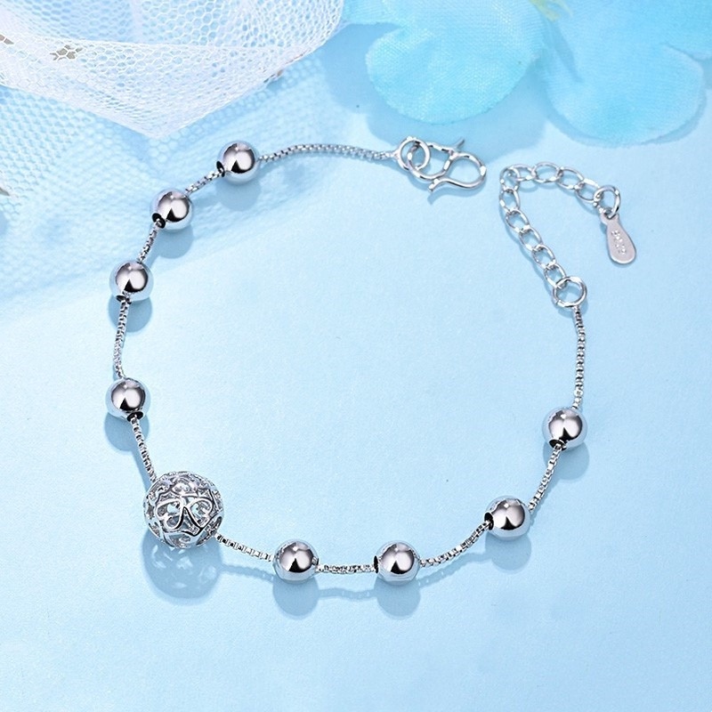 Gelang Lapis Silver 925 Gaya Korea Untuk Wanita