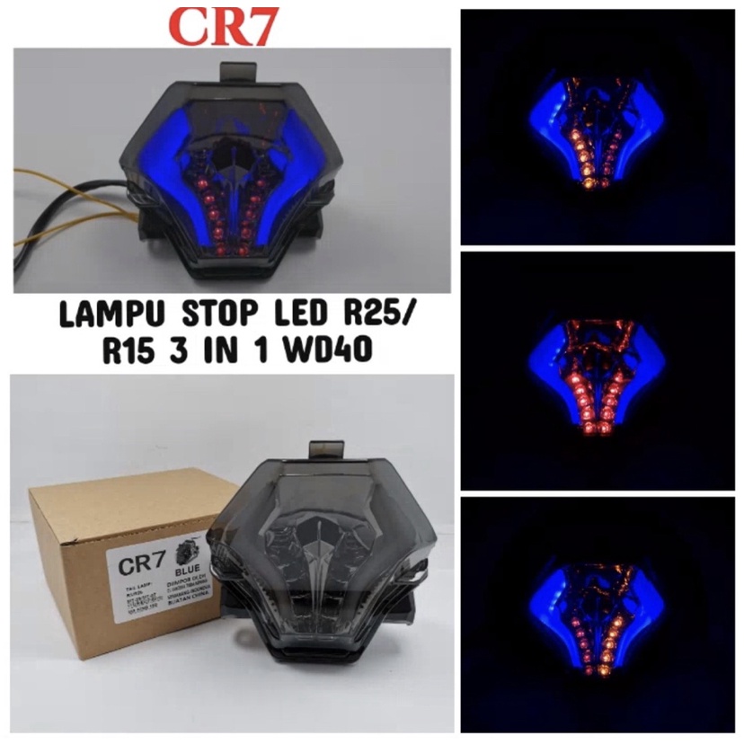 LAMPU STOP BELAKANG 3 IN 1 STOPLAMP LED R15 R25 MXKING CR7 / STOPLAMP  R15 R25 PNP HIGH QUALITY