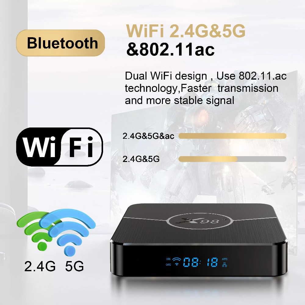 X98 PLUS - Android OS Smart TV Box 4K UHD - ANDROID SET TOP BOX STB - MERUBAH TV ANDA MENJADI SMART TV