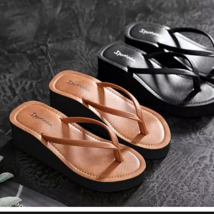 Sandal Wedges Wanita Sandal Jepit Wanita Terbaru Simple Sendal Ipomea - NESANH