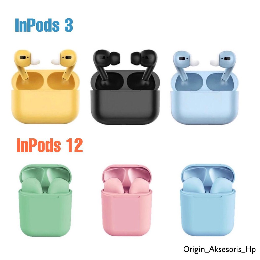 InPods 3 Simple Macaron True wireless Headset Bluetooth V5.0 Inpods 12