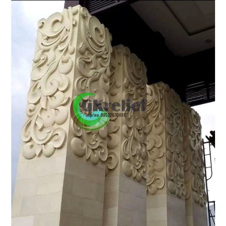 relief ukir batu alam paras