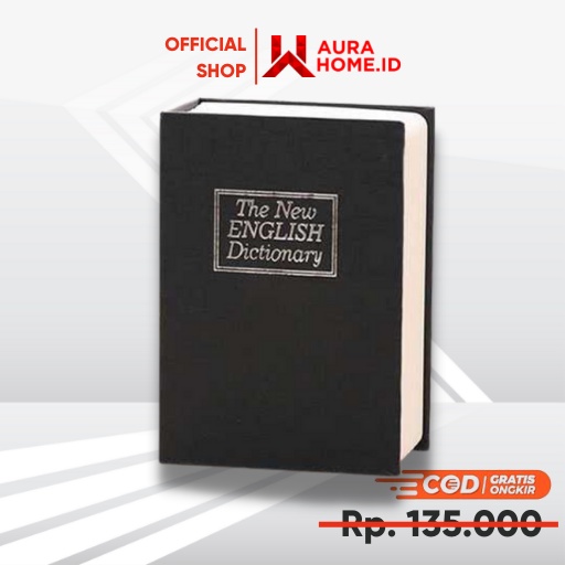 Security Dictionary Jewelry Key Lock Book Storage / Brangkas Brankas Tempat Uang Tabungan Emas Batan