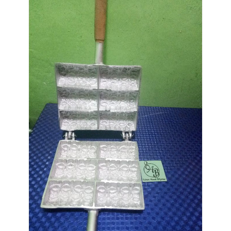 waffle pan cetakan waffle model bulat / roll / gulung