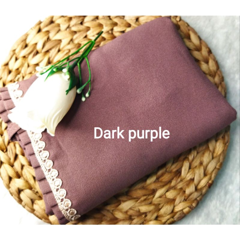 BERGO MARYAM KCB-LIPIT RENDA/AL'FADANI HIJAB-Dark purple