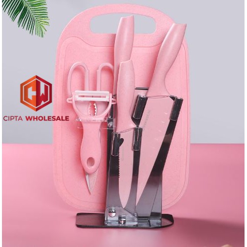 Pisau dapur Set kitchen Knife Set Alat dapur set Gift premium 7 in 1 POENSCAE