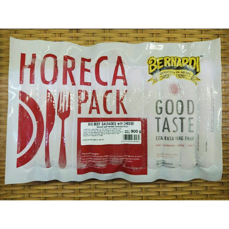 

Bernardi Horeca Beef Sausage with Cheese 900gr| Sosis Sapi Keju Jumbo