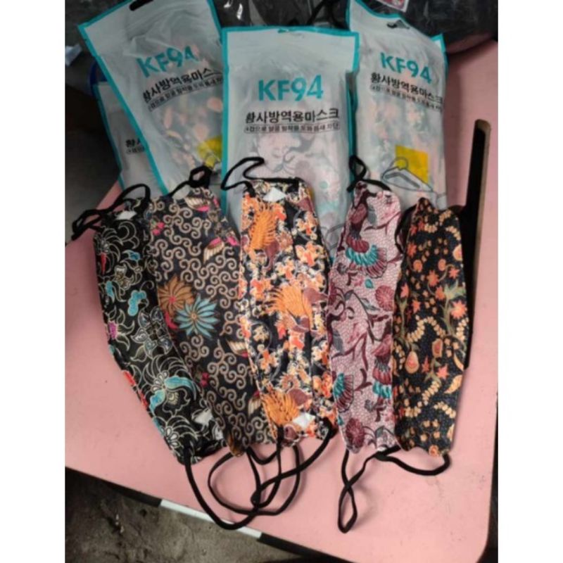 KF94 BATIK - MASKER KF94 KOREA 4PLY MOTIF BATIK BEST SELLER REPACKING / ECERAN / PIECE
