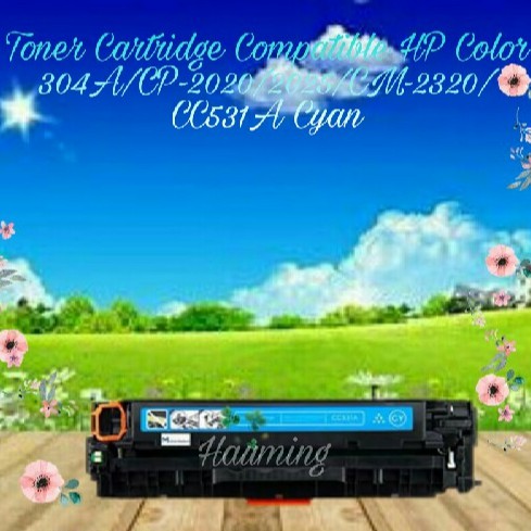 Toner Cartridge Compatible HP 304A CP2020 CP2025 CP2025dn CP2025n CP2025x CM2320 CC531A Cyan