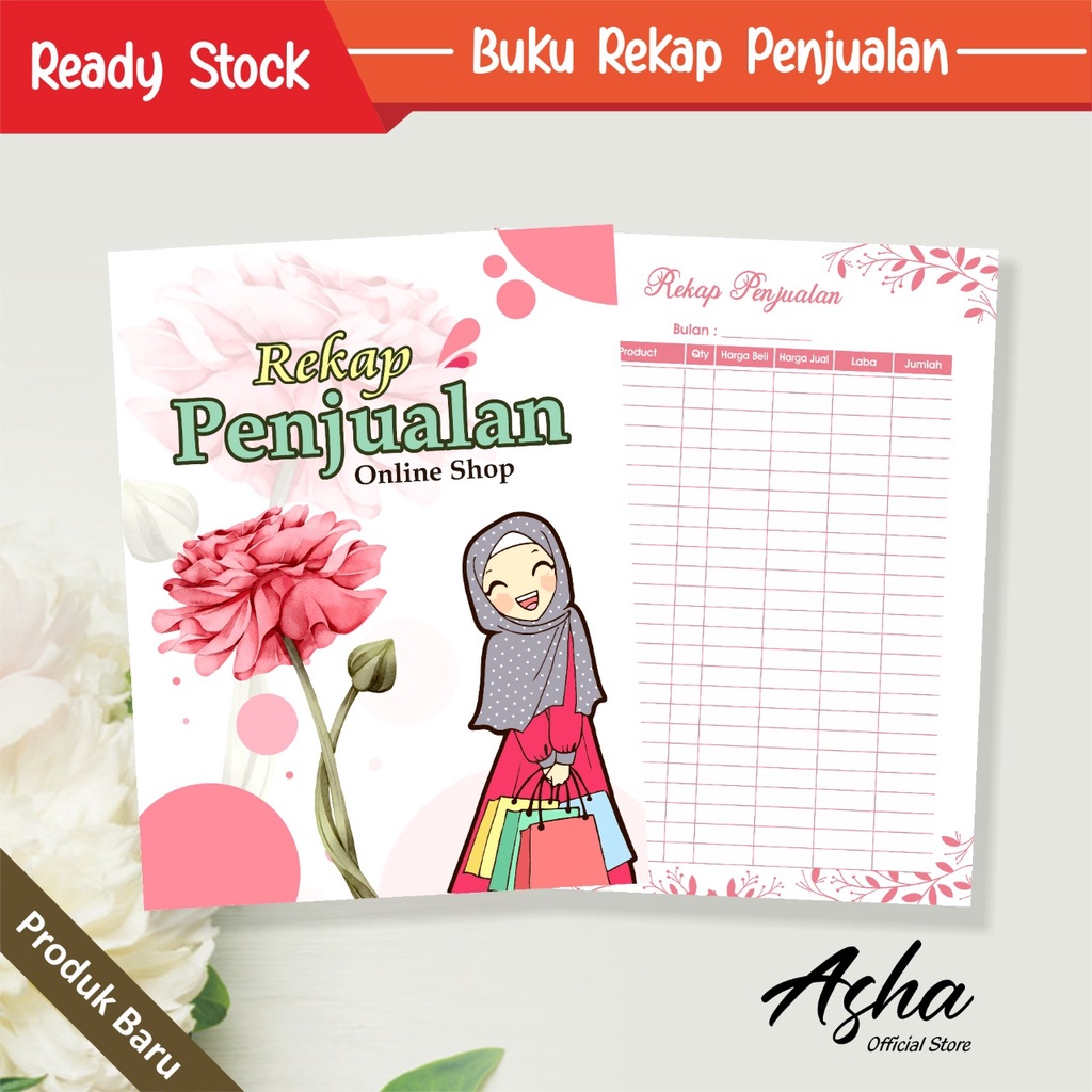 Jual Buku Rekap Penjualan Buku List Order Online Shope Ready Murah