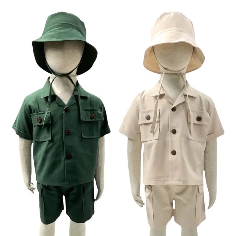 SETELAN ANAK SAFARI . BAJU ANAK . SET SAFARI ANAK