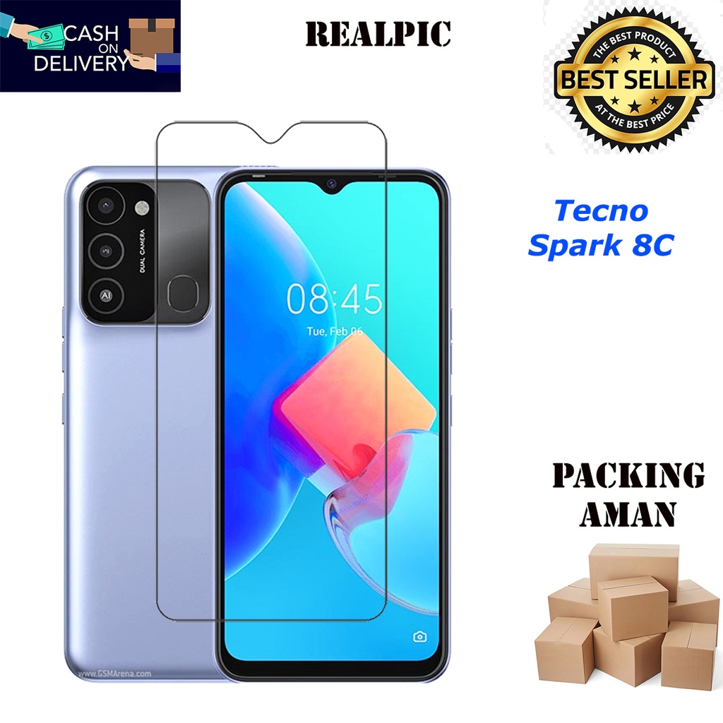 Tempered Glass Tecno Spark 8C Screen Protector Anti Gores