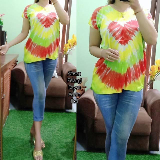 Sweet Honey ~ Grosir Baju Atasan Pelangi Bali | Atasan Kaos Pelangi Tiedye Bali