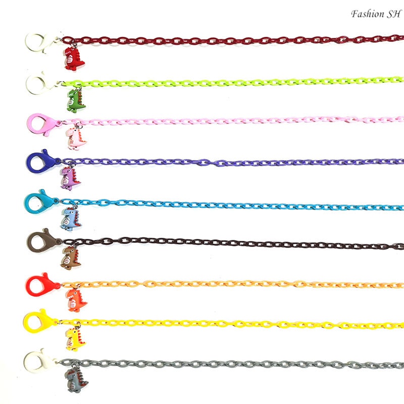 New Fashion Acrylic Dinosaur Pendant Mask Chain M60037