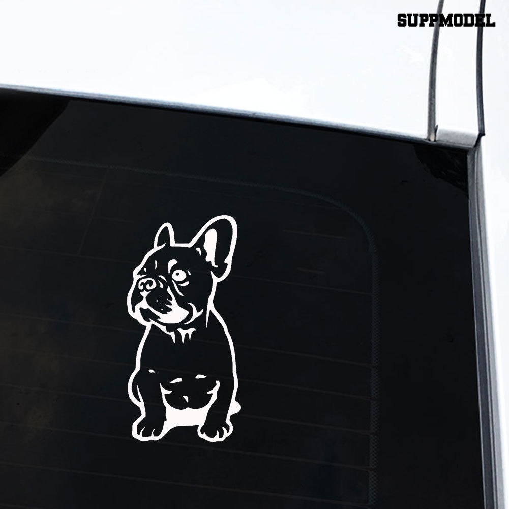 Stiker Reflektif Motif Anjing French Bulldog Untuk Dekorasi Bodykaca Mobil