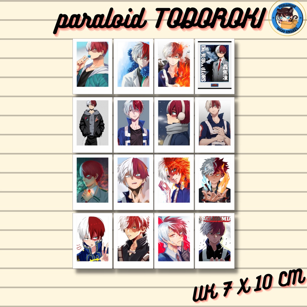 POSTER ANIME / FOTO POLAROID ANIME BOKU NO HERO / TODOROKI