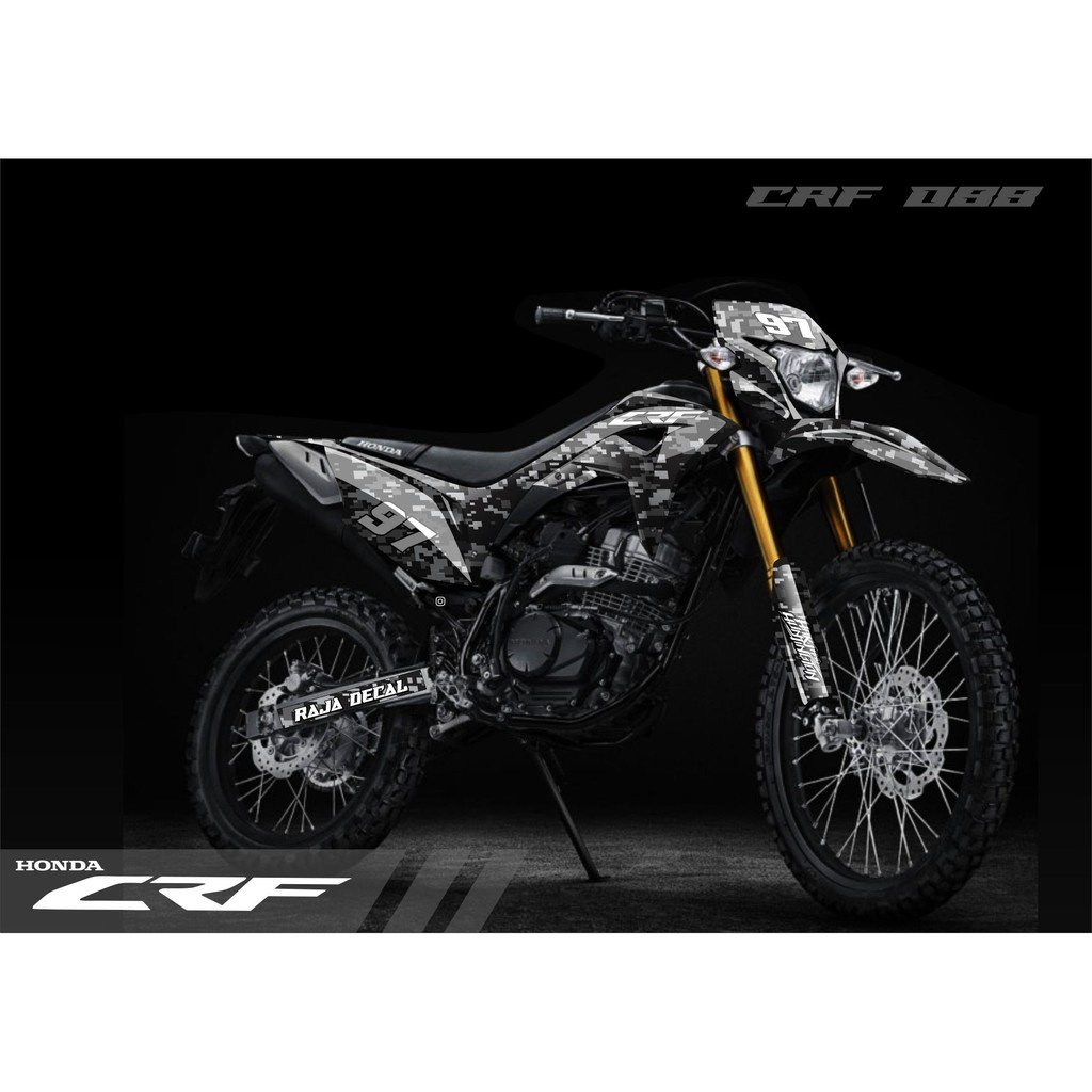 Decal Sticker Fullbody CRF 150L_Stiker Dekal CRF 150 Disain Custom Army kode CRF 032