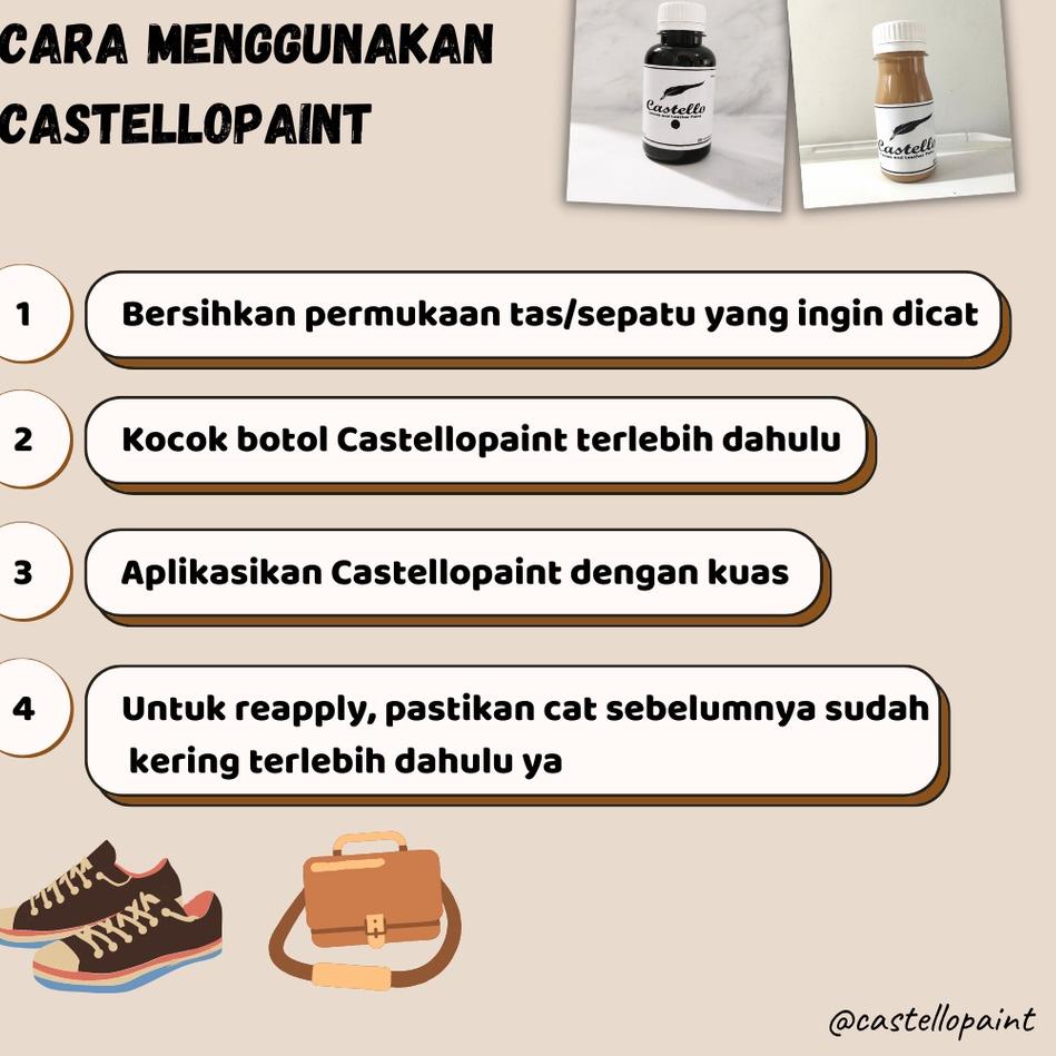 

[97] Cat Castello Sepatu dan Tas Hitam Khusus Kulit & Kanvas Barang Import