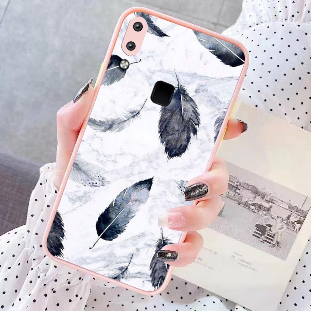 [SC188] Softcase Glass Kaca Pink Vivo Y91 Y93 Y95 - Case Vivo Y91 Y93 Y95 - Casing Hp Vivo Vivo Y91 