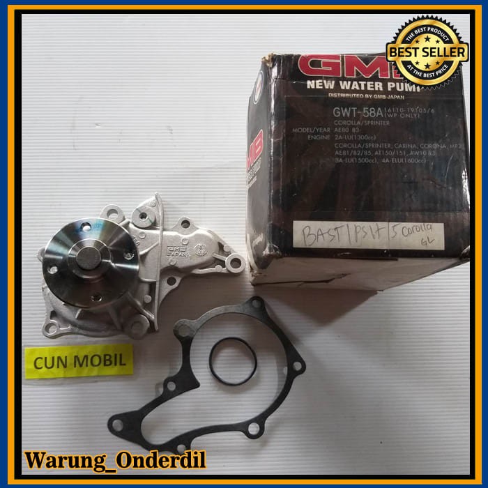 Water pump Toyota Corolla GL 1984 GMB GWT 58A