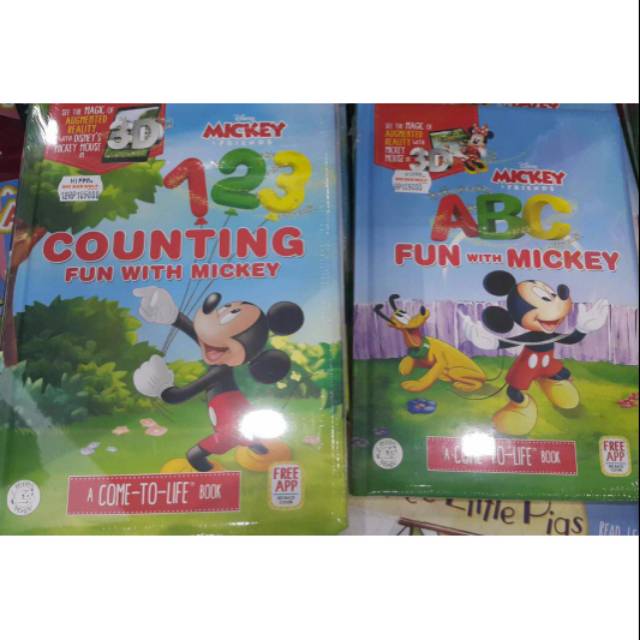 Augmented book MICKEY MOUSE ABC / COUNTING / buku ajaib mickey mouse bbw