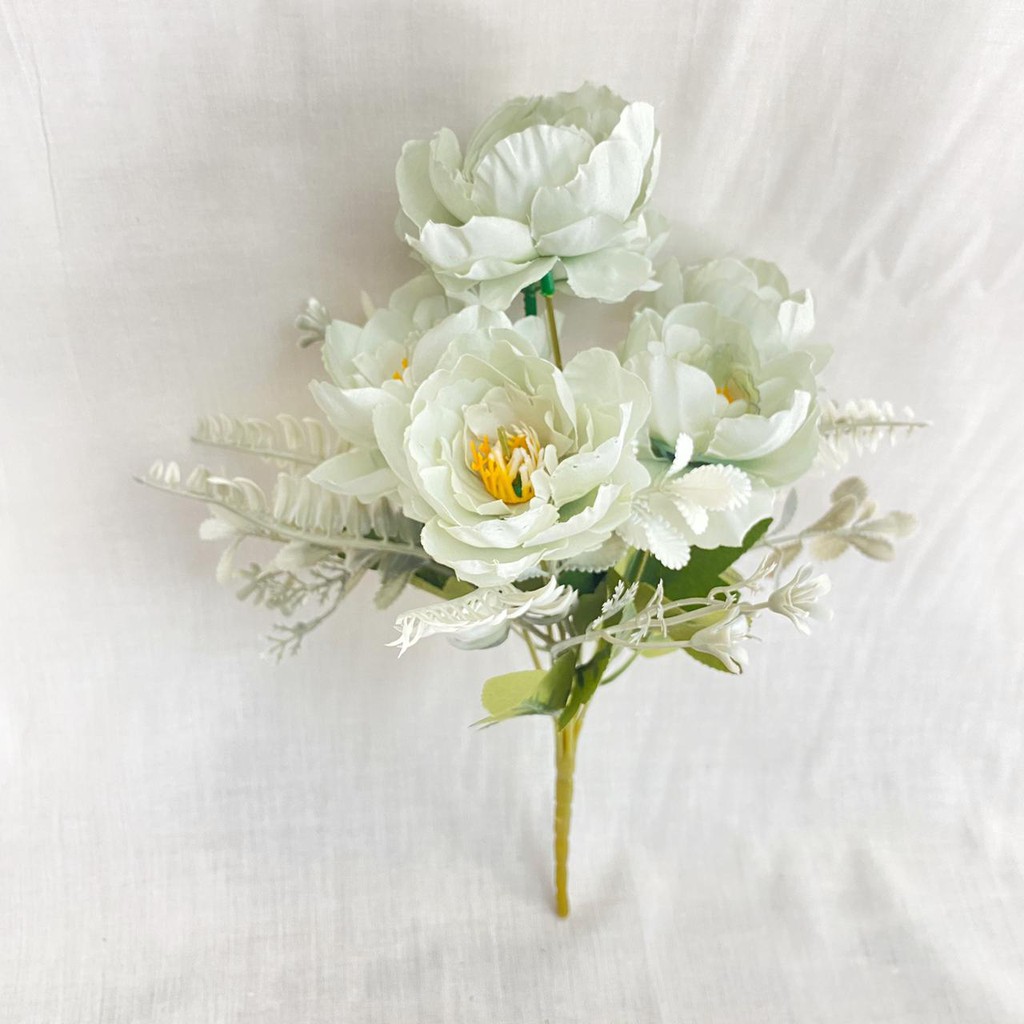 Bunga Peony Hybrida Premium (satuan) Bunga Artificial / Bunga Plastik / Bunga Dekorasi / Pernikahan-Tosca