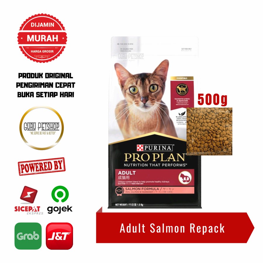 Pro Plan Cat Adult Salmon 500gr Proplan Salmon Adult 500gr