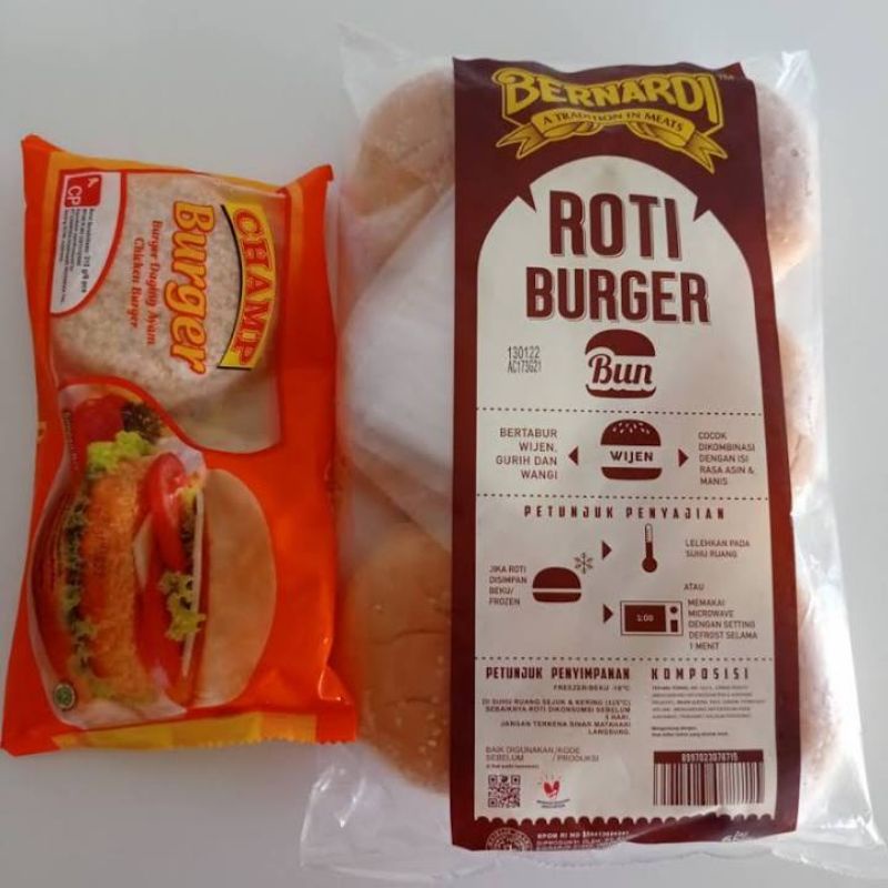 

Paket Roti Burger Bernadi Wijen Champ Ayam